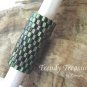 Red-lined Dark Green, Dreadlock Sleeve, Dread Bead, #TrendyTreasuresByRamona