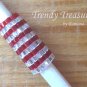Bright Red,Shiny Silver,Dreadlock Sleeve, Dread Bead, Rings Design, #TrendyTreasuresByRamona
