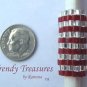 Bright Red,Shiny Silver,Dreadlock Sleeve, Dread Bead, Rings Design, #TrendyTreasuresByRamona