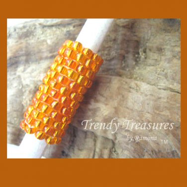 Bright Orange, Dreadlock Sleeve, Dread Bead,#TrendyTreasuresByRamona