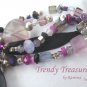Black & Pink Eclectic, Crystals, Pearls, Chains, Ribbons Bracelets,#TrendyTreasuresByRamona