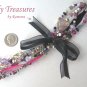 Black & Pink Eclectic, Crystals, Pearls, Chains, Ribbons Bracelets,#TrendyTreasuresByRamona