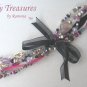 Black & Pink Eclectic, Crystals, Pearls, Chains, Ribbons Bracelets,#TrendyTreasuresByRamona