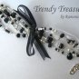 Black & White Eclectic, Crystals, Pearls, Chains, Ribbons Bracelets,#TrendyTreasuresByRamona