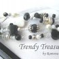 Black & White Eclectic, Crystals, Pearls, Chains, Ribbons Bracelets,#TrendyTreasuresByRamona