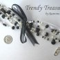 Black & White Eclectic, Crystals, Pearls, Chains, Ribbons Bracelets,#TrendyTreasuresByRamona