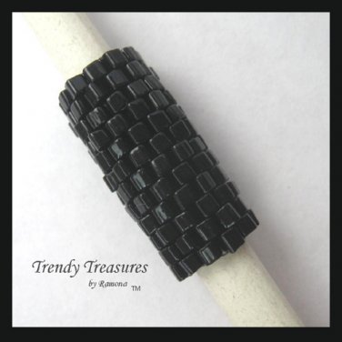 Opaque Black, Dreadlock Sleeve, Dread Bead, Braid Bead,#TrendyTreasuresByRamona