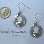 Winged Heart Earrings, Flying Heart,Tibet silver charms, #TrendyTreasuresByRamona,