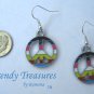 Peace Sign Earrings, Colored Inlays,Tibet silver charm, #TrendyTreasuresByRamona,