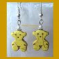 AdorableYellow Teddy Bears, Magnesite Shape Earrings, #TrendyTreasuresByRamona
