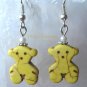 AdorableYellow Teddy Bears, Magnesite Shape Earrings, #TrendyTreasuresByRamona