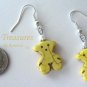 AdorableYellow Teddy Bears, Magnesite Shape Earrings, #TrendyTreasuresByRamona