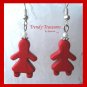 Red Little Girls Earrings,Adorable Magnesite Shape Earrings, #TrendyTreasuresByRamona