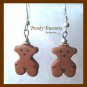 Brown Teddy Bears, Adorable Magnesite Shape Earrings, #TrendyTreasuresByRamona