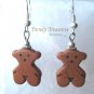Brown Teddy Bears, Adorable Magnesite Shape Earrings, #TrendyTreasuresByRamona