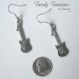 Tiny Guitar Charm Earrings,Rock & Roll, Tibet Silver, #TrendyTreasuresByRamona,