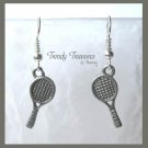 Tennis Racquet Earrings,Tibet Silver,Tennis Players,#TrendyTreasuresByRamona,
