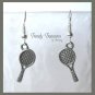 Tennis Racquet Earrings,Tibet Silver,Tennis Players,#TrendyTreasuresByRamona,