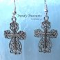 Celtic Scroll Style Cross Earrings,Tibet Silver, Charms,#TrendyTreasuresByRamona,
