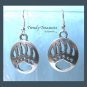 Badger Claw Print Cut-out Earrings,Tibet Silver, Charms, #TrendyTreasuresByRamona,