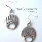 Badger Claw Print Cut-out Earrings,Tibet Silver, Charms, #TrendyTreasuresByRamona,