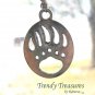 Badger Claw Print Cut-out Earrings,Tibet Silver, Charms, #TrendyTreasuresByRamona,