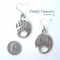 Badger Claw Print Cut-out Earrings,Tibet Silver, Charms, #TrendyTreasuresByRamona,