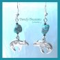 Heartline Bear Earrings,Tibet Silver,Turquoise Dangles, #TrendyTreasuresByRamona,