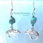 Heartline Bear Earrings,Tibet Silver,Turquoise Dangles, #TrendyTreasuresByRamona,