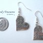 Peace Tilted Heart Flowers Earrings,Tibet silver charm, #TrendyTreasuresByRamona,