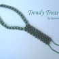 Emerald & Coffee Crystals,Glass Pearls Slave Bracelet,Original,Mel B,Heidi Klume