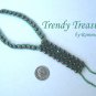 Emerald & Coffee Crystals,Glass Pearls Slave Bracelet,Original,Mel B,Heidi Klume
