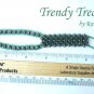 Emerald & Coffee Crystals,Glass Pearls Slave Bracelet,Original,Mel B,Heidi Klume