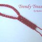 Bright Red Crystals,Glass Pearls Slave Bracelet,Original,Mel B,Heidi Klume