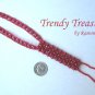 Bright Red Crystals,Glass Pearls Slave Bracelet,Original,Mel B,Heidi Klume