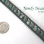 Forest Green Gemstone & Leatherette Wrap Bracelet, Pop Style, #TrendyTreasuresByRamona