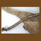 Light Brown Gemstone & Leatherette Wrap Bracelet, Pop Style, #TrendyTreasuresByRamona