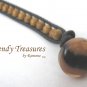 Light Brown Gemstone & Leatherette Wrap Bracelet, Pop Style, #TrendyTreasuresByRamona
