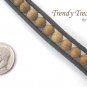 Light Brown Gemstone & Leatherette Wrap Bracelet, Pop Style, #TrendyTreasuresByRamona