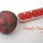 Orange Gemstone & White Hemp Wrap Bracelet, Pop Style, #TrendyTreasuresByRamona