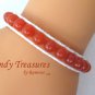 Orange Gemstone & White Hemp Wrap Bracelet, Pop Style, #TrendyTreasuresByRamona