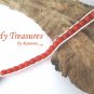 Orange Gemstone & White Hemp Wrap Bracelet, Pop Style, #TrendyTreasuresByRamona