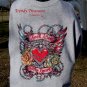 "Look After My Heart" Bling Rhinestone Embellished T-shirt,New,Ash Gray,#TrendyTreasuresByRamona
