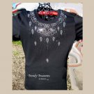 Sparkling Elegant Neckline Bling,Rhinestone Embellished T-shirt, New,Black,#TrendyTreasuresByRamona