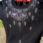 Sparkling Elegant Neckline Bling,Rhinestone Embellished T-shirt, New,Black,#TrendyTreasuresByRamona