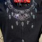 Sparkling Elegant Neckline Bling,Rhinestone Embellished T-shirt, New,Black,#TrendyTreasuresByRamona