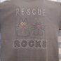 "Rescue Rocks", Kitty Faces, Original Design Bling Rhinestone Embellished T-shirt, New