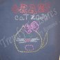 "Crazy Cat Lady", Cat Face, Original Design Bling Rhinestone Embellished T-shirt, New