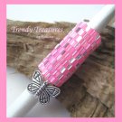 Pink Dreadlock Sleeve, Dread Bead, Braid Bead,Butterfly, Stock 540 #TrendyTreasuresByRamona