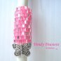 Pink Dreadlock Sleeve, Dread Bead, Braid Bead,Butterfly, Stock 540 #TrendyTreasuresByRamona